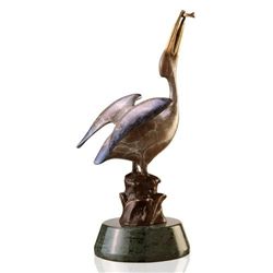 Bronze Pelican Sculpture