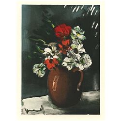 Maurice De Vlaminck "Anemones" Lithograph