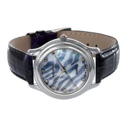 Badavici White Topaz Face Watch