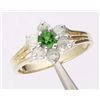 Image 1 : 1 Ctw. Emerald & Diamond 10k Gold Ring