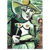 Image 1 : Picasso "Half Nude Lady With Hat Seated In Red Chair"