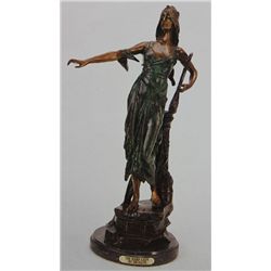 "The Harp Lady" Bronze Sculpture - Drollos