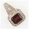 3 Ctw Garnet & Diamond Pendant 10ky