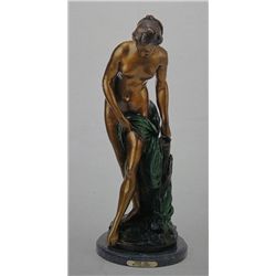 "Nude Girl" Bronze Sculpture - Falconet