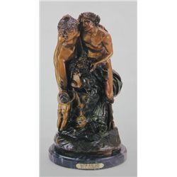 "Satyr & Girl" Bronze Sculpture - Clodion