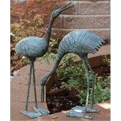 Stately Garden Cranes - Set Of 2