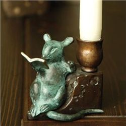 Reading Mouse Taper Candleholder