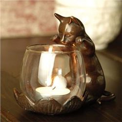 Peeking Cat Votive