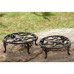 Fleur De Lis Plant Stands - Set Of Two