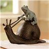 Image 1 : Snail Riding Frog Sculpture