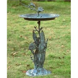 Turtle & Fish Sundial Birdbath