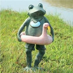 Beach Frog W/Flamingo Friend