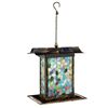 Image 1 : Blue Mosaic Glass Birdfeeder