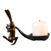 Image 1 : Bunny Pulling Leaf Candleholder