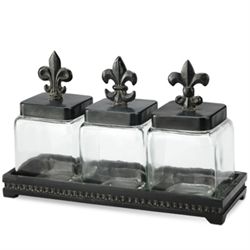 Fleur De Lis Canister Set