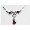 Image 1 : NATURAL 4.00g RUBY OVAL PENDANT .925 STERLING SILVER
