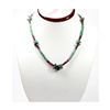 Image 1 : Natural 102.80 ctw Ruby & Emerald Bead Necklace