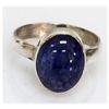 Image 1 : Natural 18.24 ctw Tanzanite .925 Sterling Ring