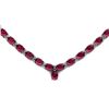 Image 1 : NATURAL 45.00 CTW RUBY NECKLACE .925 STERLING SILVER