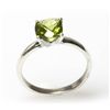 Image 1 : Natural 1.62ctw Peridot Checkerboard .925 Sterling Ring