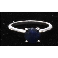 Natural 2ctw Sapphire .925 Sterling Silver Ring