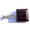 Image 1 : Natural 40.75 ctw Ruby .925 Sterling Pendant