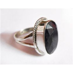 Natural 33.70 ctw Sapphire Oval Ring .925 Sterling