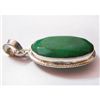 Image 1 : Natural 26.75 ctw Emerald Oval Pendant .925 Sterling