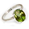 Image 1 : Natural 2 ctw Peridot Oval .925 Sterling Silver Ring