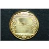 Image 2 : Battle of Lapiths and Centaurs Medallion; 24K Gold Electroplated Bronze 2 Oz.