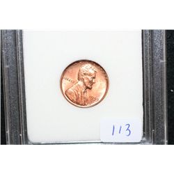 1959-P Lincoln Penny; INB Graded Full Red Brilliant Uncirculated