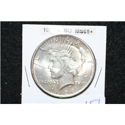 1924 Peace $1; MS65+ BU