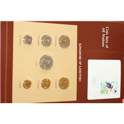 Kingdom of Lesotho; Coin Sets of All Nations W/Postal Stamp Dated 1983