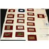 Image 1 : 1983-1996 First Day Issue 22K Gold Replica Stamp W/Postal Stamp; Various Events; Lot of 17