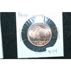 Golden State Mint Copper Round; .999 Fine Copper 1/4 Oz.