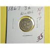 Image 1 : 1867 3CENT NICKEL
