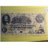 Image 1 : 1863 100 DOLLAR STATE OF LOUISIANA