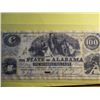 Image 1 : 1864 100 DOLLAR STATE OF ALABAMA
