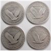 Image 2 : 4 different  Standing Liberty quarters:1917 T1-20  weak dates