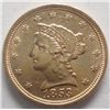 Image 1 : 1853  $2 1/2 Gold LIBERTY  AU