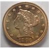 Image 1 : 1896  $2 1/2 Gold LIBERTY  MS62  minor rim nick