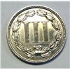 Image 2 : 1881  proof 3 cent nickel cleaned