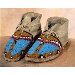 Osage Beaded Moccasins, 19th century