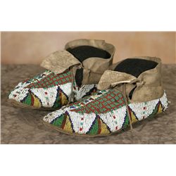 Cheyenne Beaded Moccasins, early 1900s