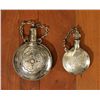 Navajo Silver Tobacco Flasks, mid 1900s