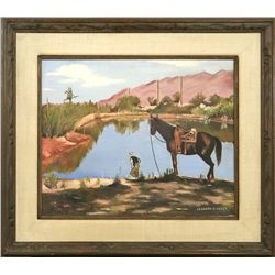 Leonard Reedy, oil on board