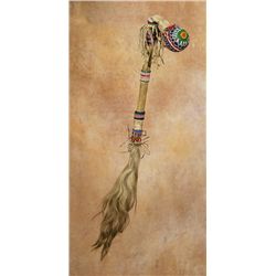 Apache Beaded Floppy-Head Club, early 20th century