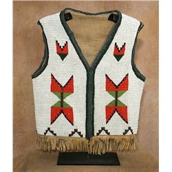 Northern Plains Fully Beaded Vest, circa 1910.