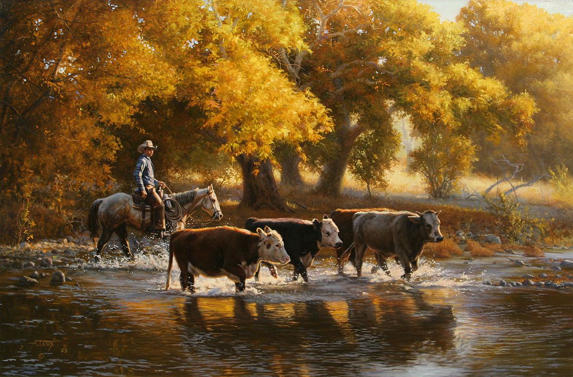 Tim Cox, oil on board