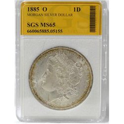 1885-O Morgan Silver Dollar MS-65 SGS Graded